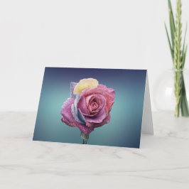 Cartão Rosa multicolor