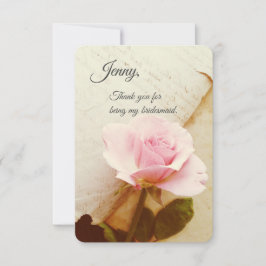 Cartão Rosa nas páginas do livro de colheita