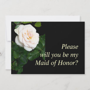 Cartão rosa pálido do pedido da madrinha de