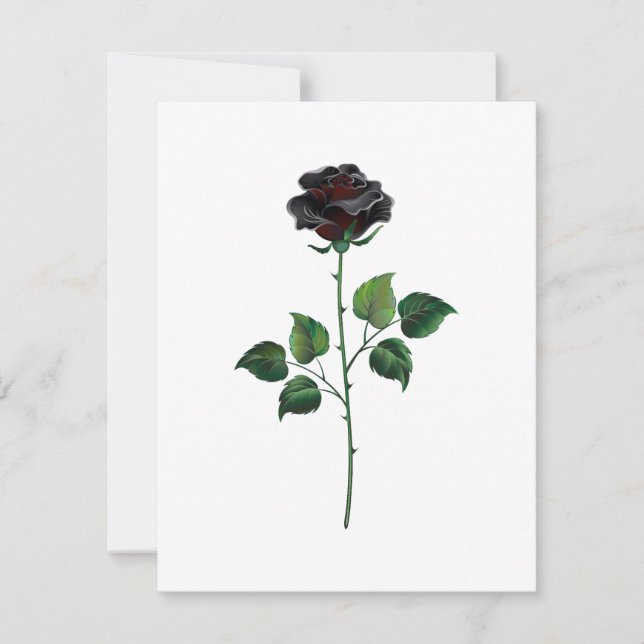 Cartão Rosa preto (Frente)