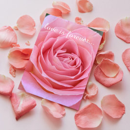 Cartão Rosa Romântica Rosa Personalizada Proposta de Casa