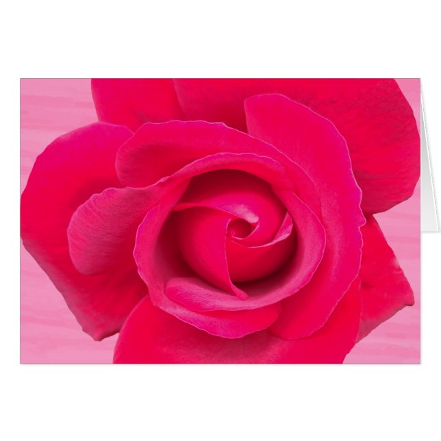 Cartão Rosa Rosa Vermelha Romântica (Frente Horizontal)