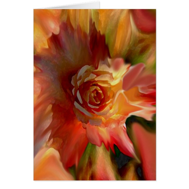 Cartão Rosa solteiro (Frente)