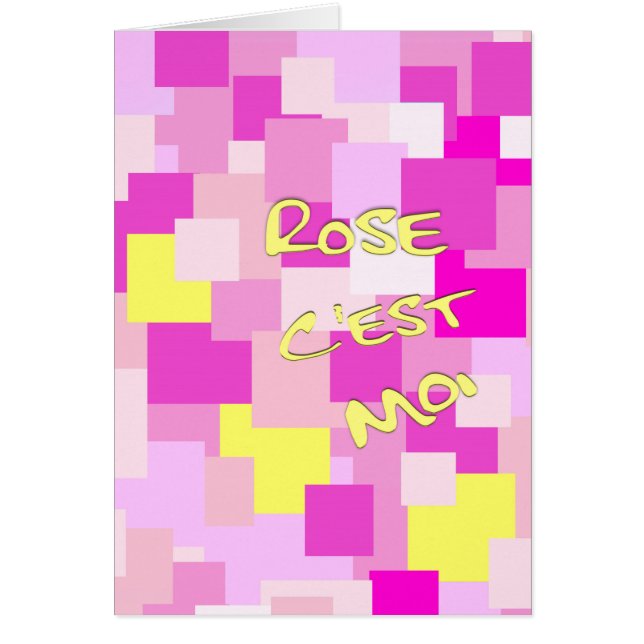 Cartão Rosa sou eu (Frente)