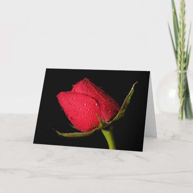 Cartão Rosa vermelha (Frente)