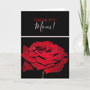 Cartão rosa vermelha - Preto