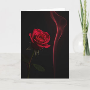 Cartão Rosa Vermelha Romântica