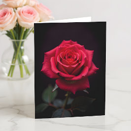 Cartão Rosa Vermelha Será Minha Namorada?