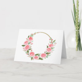 Cartão Rosa Wreath, personalizável