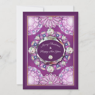 Cartão Rosace vermelho cardinal