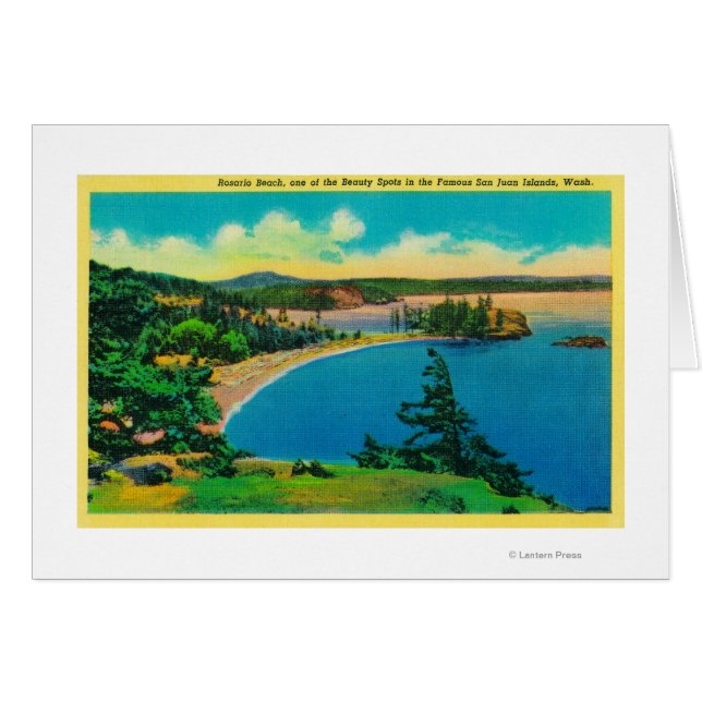 Cartão Rosario Beach nas ilhas San Juan, Washington (Frente Horizontal)