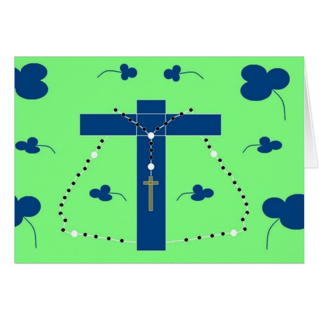 Cartão Rosary e Clover (Frente Horizontal)