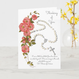 Cartão Rosary St. Therese Catholic Prayers Religious