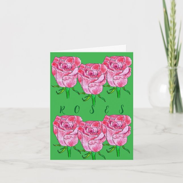 Cartão Rosas  (Frente)