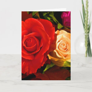 Cartão Rosas Amarelas Vermelhas Felizes Dias de as mães I