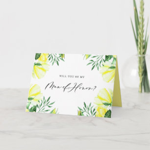 Cartão Rosas Amarelos De Aquarela São Meu Homem De Honra