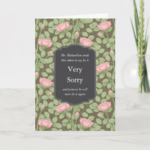 Cartão Rosas Atemporais Criativas Personalizadas Marrom