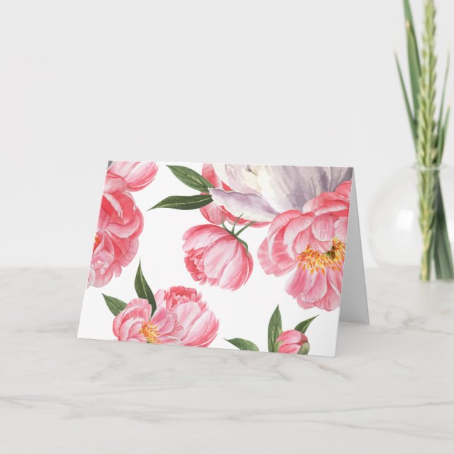 Cartão Rosas bonitas (Frente)