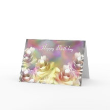 Rosas brancas com efeitos pastosos