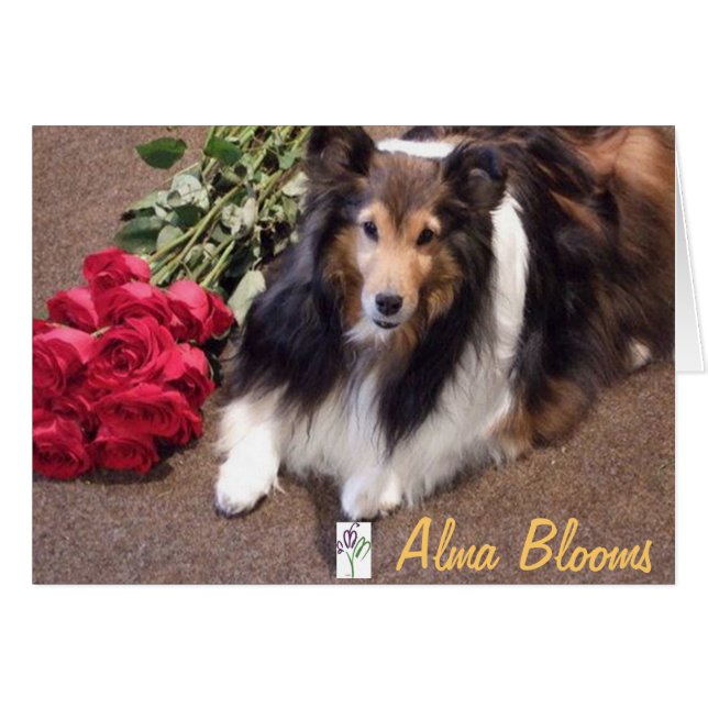 Cartão Rosas com logotipo (Frente Horizontal)