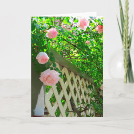 Cartão Rosas cor-de-rosa e alcatifa - Vinha de Martha