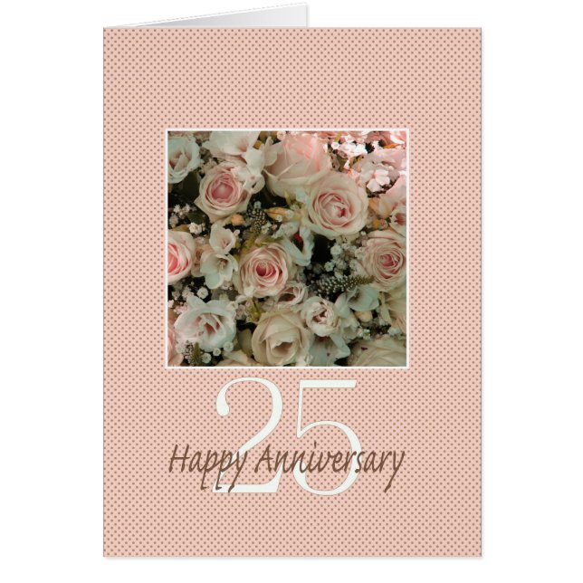 Cartão Rosas de 25 Feliz (Frente)