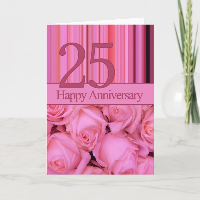 Cartão Rosas de 25 Feliz (Frente)