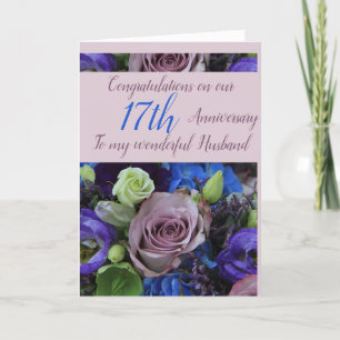 Cartão Rosas de aniversário de casamento totalmente perso