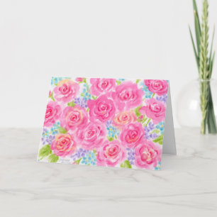 Cartão Rosas de aniversário pensando em você belo dia