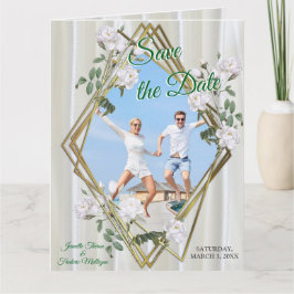 Cartão Rosas de Aquarela Branca pintados em champanhe Sed