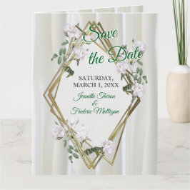 Cartão Rosas de Aquarela Branca pintados em champanhe Sed