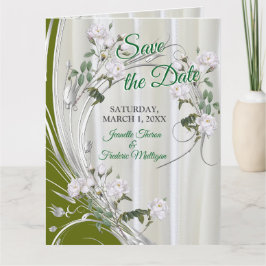 Cartão Rosas de Aquarela Branca pintados em champanhe Sed