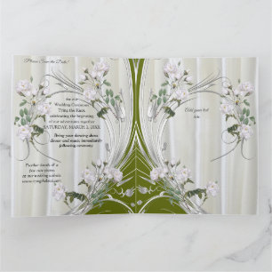 Cartão Rosas de Aquarela Branca pintados em champanhe Sed