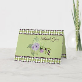 Cartão Rosas De Azeite Verde E Roxo