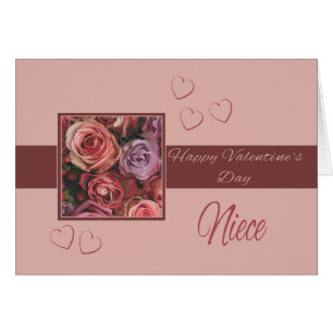 Cartão Rosas de Feliz dia de os namorados Niece