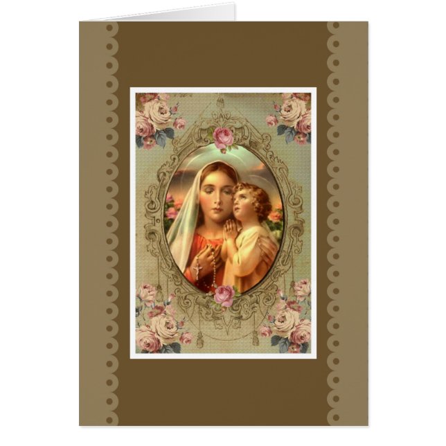 CARTÃO ROSAS DE JESUS DA CRIANÇA DO ROSÁRIO DA VIRGEM (Frente)