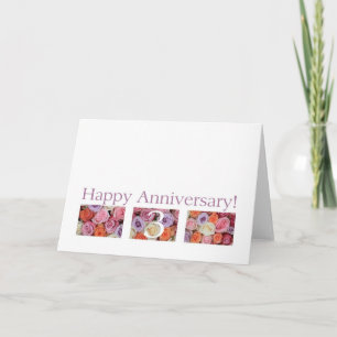 Cartão rosas de pastel de cartaz de aniversário de casame