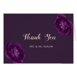 Cartão Rosas de púrpura chic elegantes