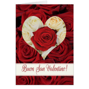 Cartão Rosas Dias de os namorados italianos