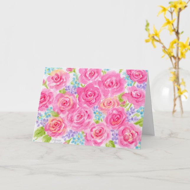 Cartão Rosas dias de os namorados pensando na sua placa (Flor Amarela)