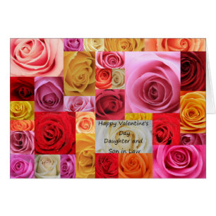 Cartão Rosas do feliz dia dos namorados da filha & do