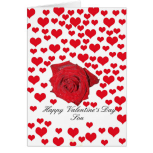Cartão Rosas do feliz dia dos namorados do filho