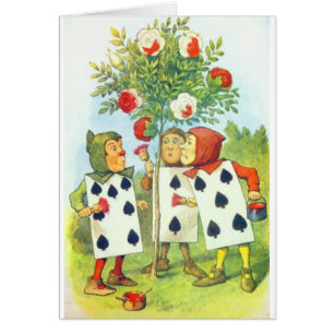 Cartão Rosas do país das maravilhas