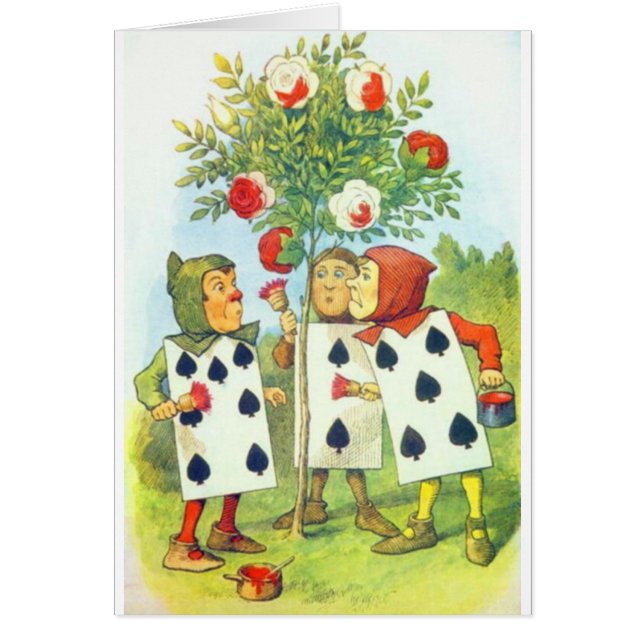 Cartão Rosas do país das maravilhas (Frente)