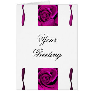Cartão Rosas do rosa do roxo elegantes