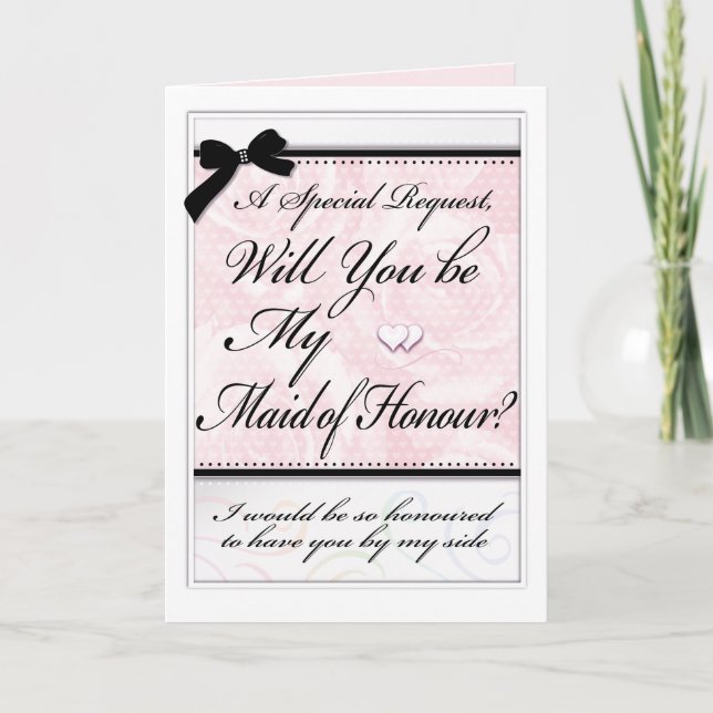 Cartão Rosas Elegantes madrinhas de casamento Belos Arcos (Frente)