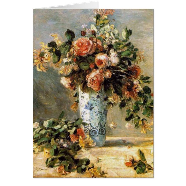Cartão Rosas em uma Vase Circa 1881 (Frente)