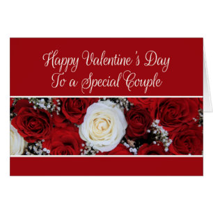 Cartão Rosas especiais de um feliz dia dos namorados do