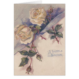 Cartão Rosas Flores Rosa Branca