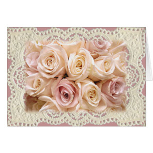 Cartão ROSAS & LAÇO por SHARON SHARPE